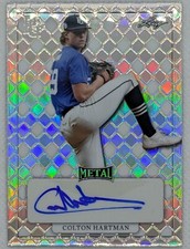 2022 LEAF METAL PERFECT GAME NATIONAL SHOWCASE COLTON HARTMAN 6/9 SILVER AUTO