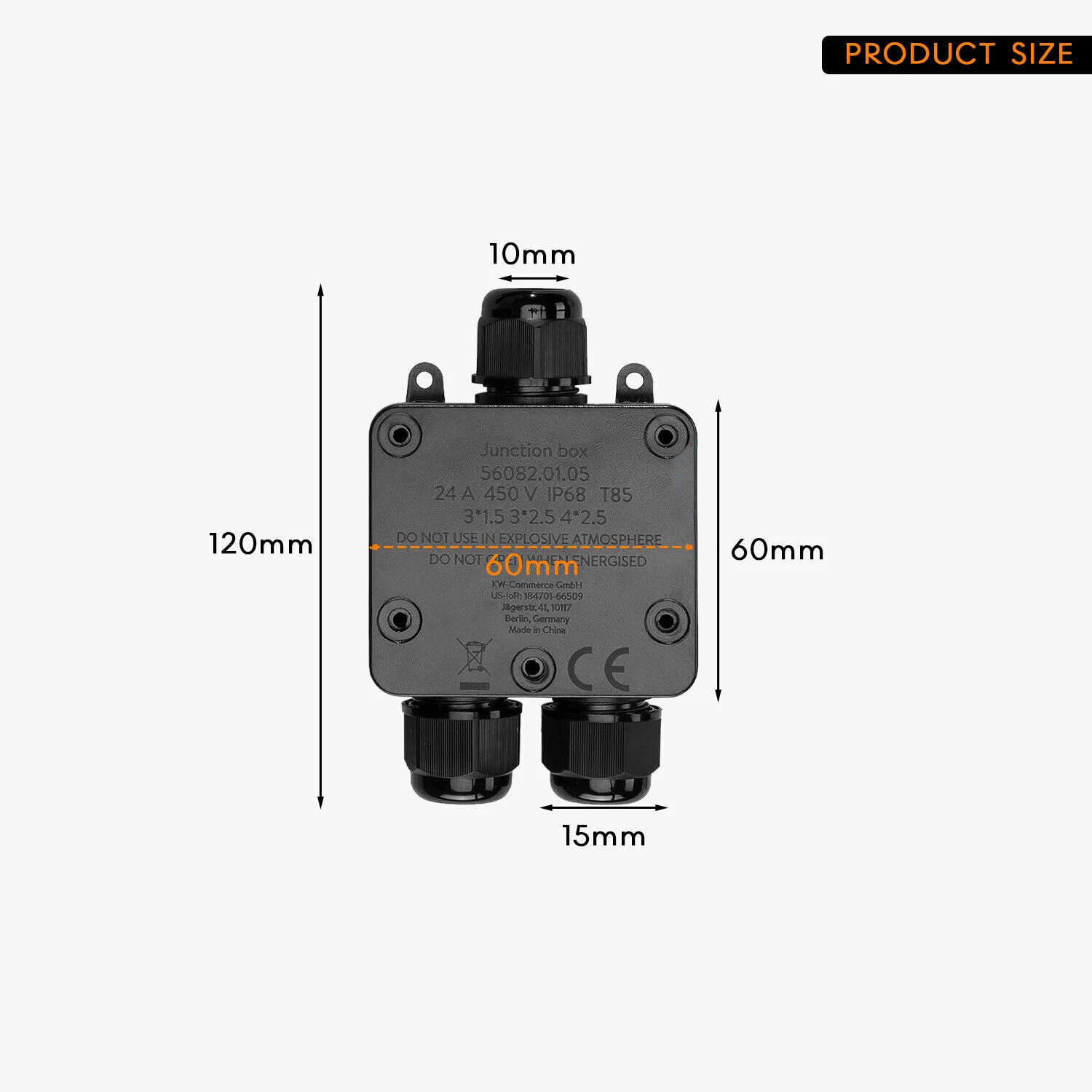 IP68 Waterproof Junction Box Electrical Wire Waterproof Cable Connector Outdoor