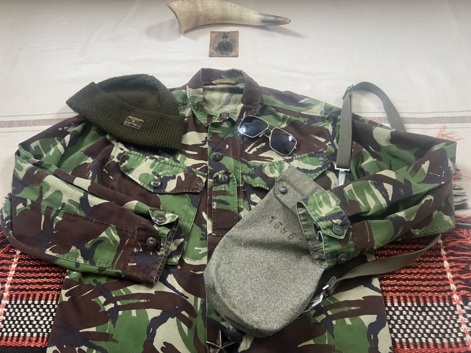 NATO Camo Combat Jacket M-L British Army Lightweight Vintage Military 180-96 44” image 5