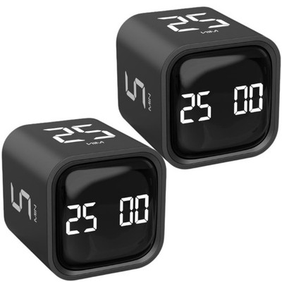 Rotating Pomodoro Timer 5/25/10/50 Min - Desk Productivity Tool, ADHD Countdown,