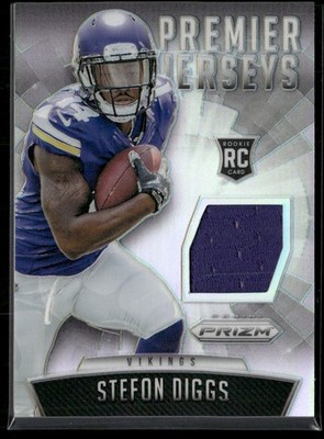 2015 Panini Prizm #PPJ-SD Stefon Diggs Silver Prizm Premier Jerseys
