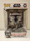 JUMBO 10" Inch MANDALORIAN and THE CHILD Funko Pop! Vinyl Star Wars Chrome LARGE