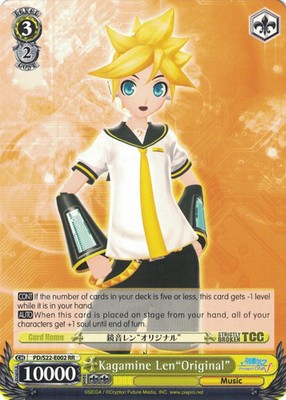 Weiß Schwarz - Hatsune Miku Kagamine Len PD/S22-E002 RR Karte TCG Manga Englisch