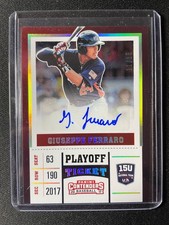 2017 Panini Elite Extra Edition Giuseppe Ferraro Playoff Ticket Autograph #11/15