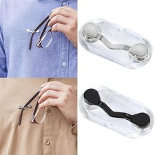 Magnetic Eye Glass Holder Spectacle Sunglasses Clip Badge Hang Magnet Hook Shirt