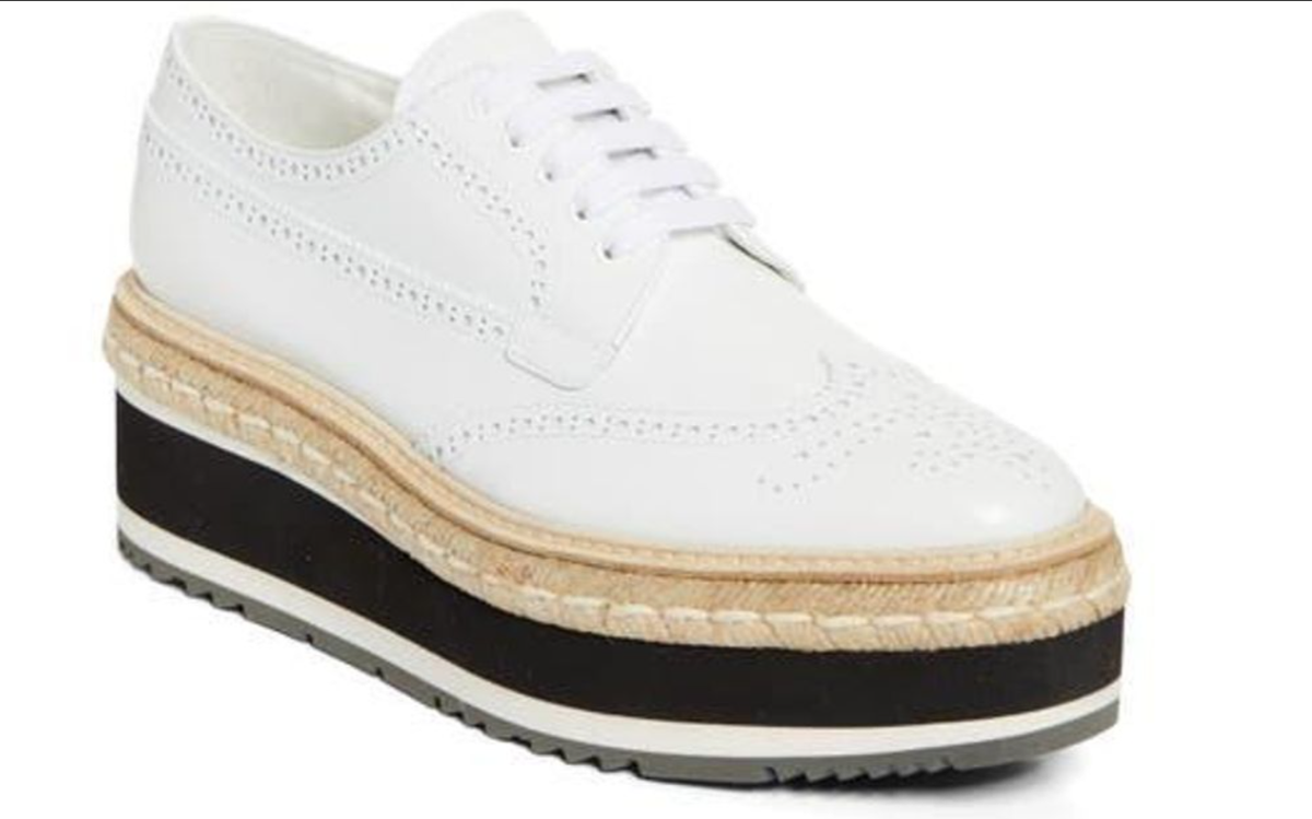 Prada Re-Edition 2011 Platform Spazzolato Wingtip Oxford Women
