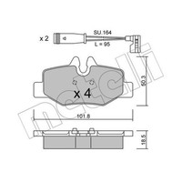 Metelli BremsbeläGe Hinten FüR Mercedes-Benz Vito Bus Vito/Mixto Kasten