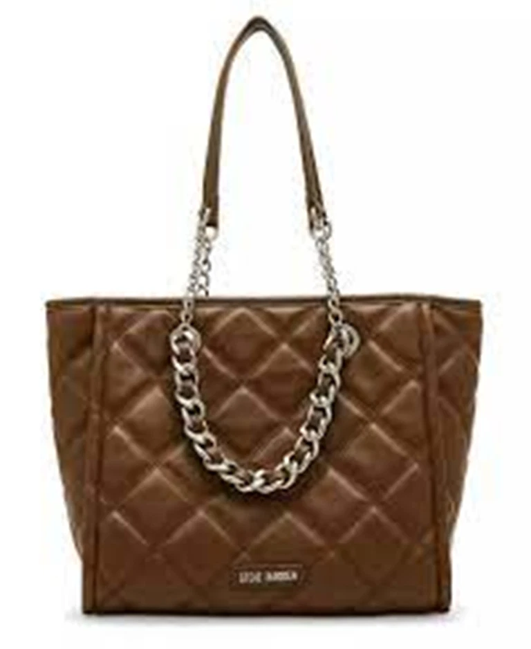 Bolso de Mano Steve Madden Katt Acolchado de Cuero Sintético con Bolsa Sillín Marrón Dorado Foto 2 de 4