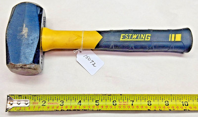 Estwing 3 lb Short Drilling Sledge Hammer Forged Steel Head Fiberglass Handle