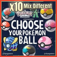 Pokémon Legends ZA⚡Pick Any 10 Balls⚡Mix Master Lure Dream Sport Moon Beast Ball