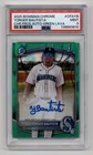 2025 Bowman Chrome Prospect Yorger Bautista Green Lava Refractor Auto /99 PSA 10