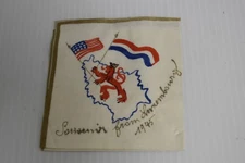 1945 SOUVENIR FROM LUXEMBOURG POCKET SQUARE / HANDKERCHIEF   (PB#105)