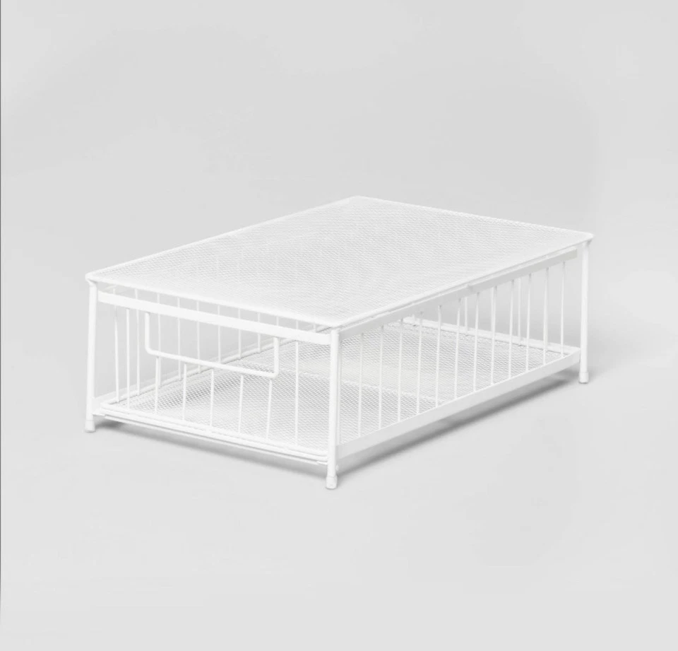 Small Stackable Steel Slide Out Drawer White Organizer - A2000 - Image 4 of 4