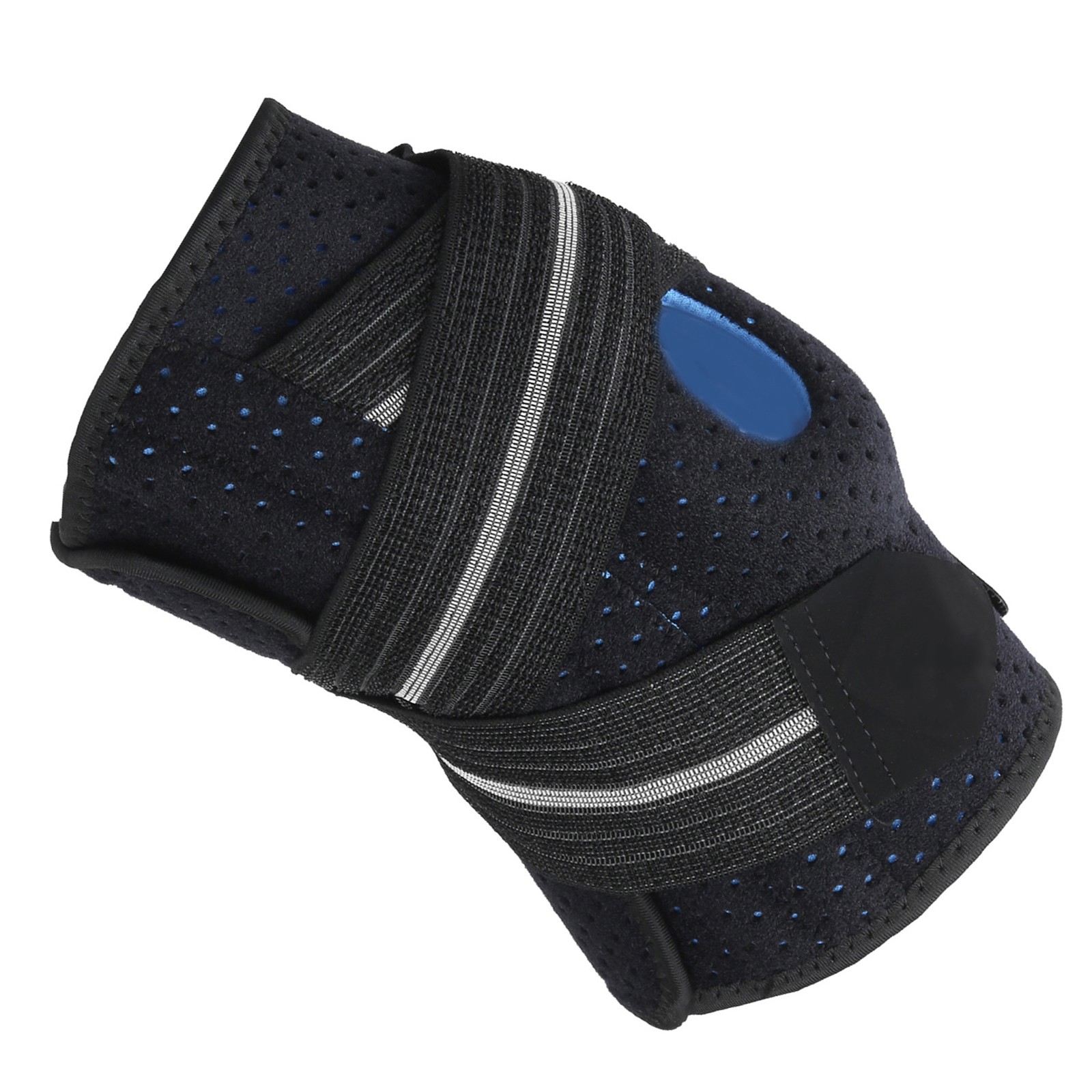 (Gray)Sports Knee Protective Brace Running Knee Joint Support Silicone Pad BJ