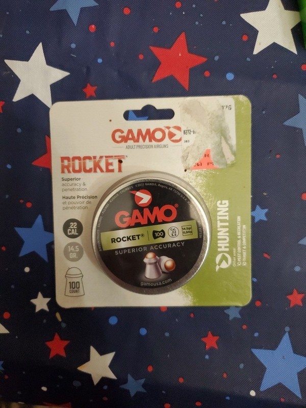 .22 Cal 100 Count Extreme Accuracy Pellet GAMO ROCKET For Precision  Airguns