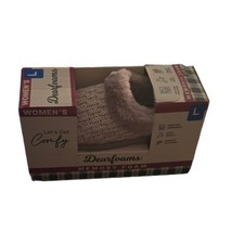 Dearfoams Women  s Slippers Beige Size Large Memory Foam Indoor/Outdoor
