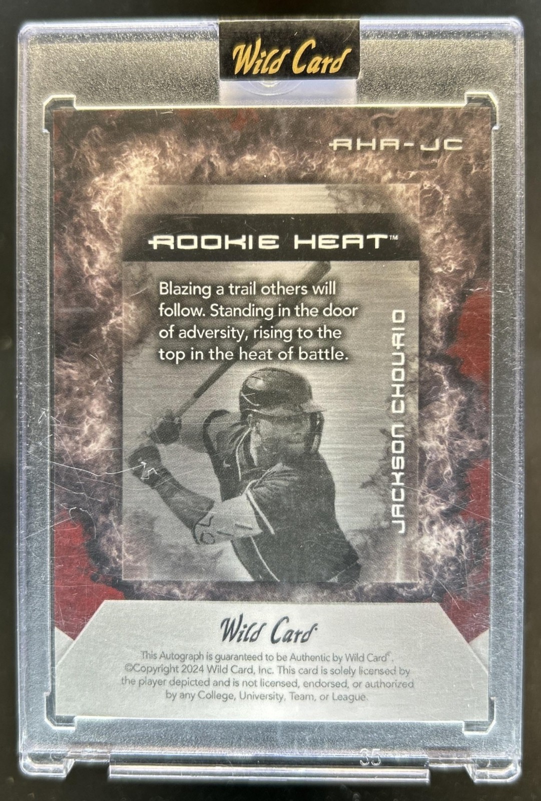 2025 Wild Card Matte Rookie Heat Jackson Chourio Auto Autograph #1/1 Brewers view 2