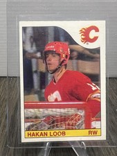 1985-86 O-Pee-Chee #184 Hakan Loob Near Mint Set Break