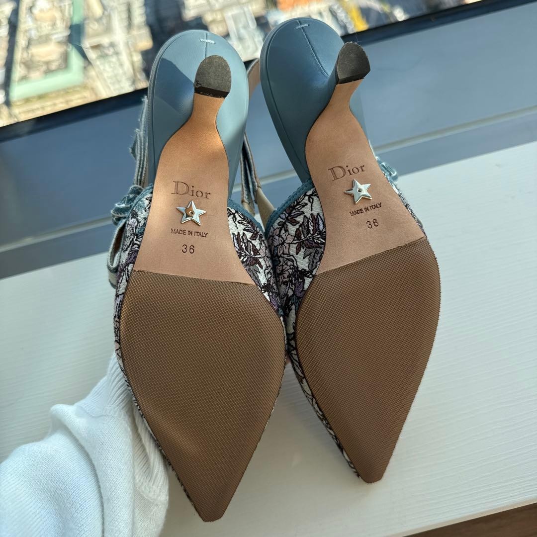 Christian Dior Pumps Heel Canvas Multicolor EU36/US6 116623c thumbnail 7