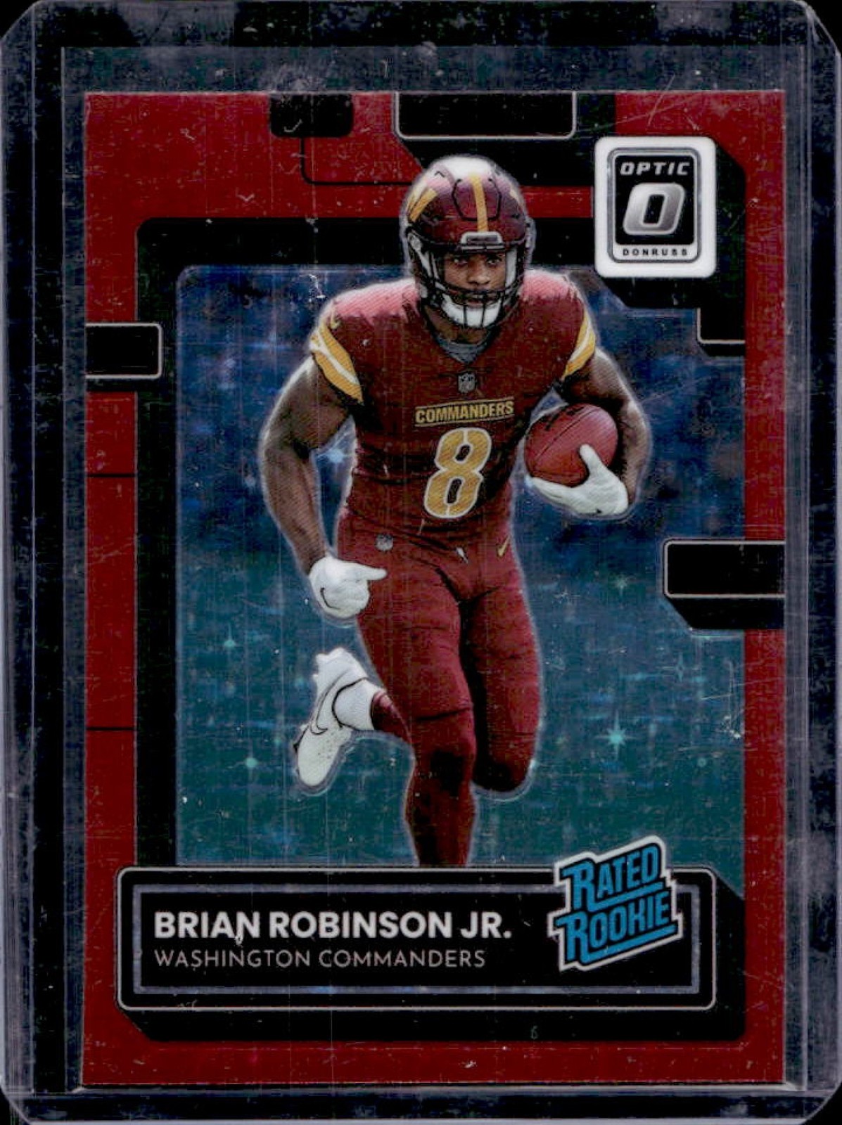 2022 Donruss Optic Brian Robinson Jr. Red Stars Rated Rookie #227 Commanders