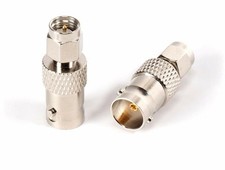 SMA Male to BNC Female - Male to Female Adapter RF Connector - 50 Pack