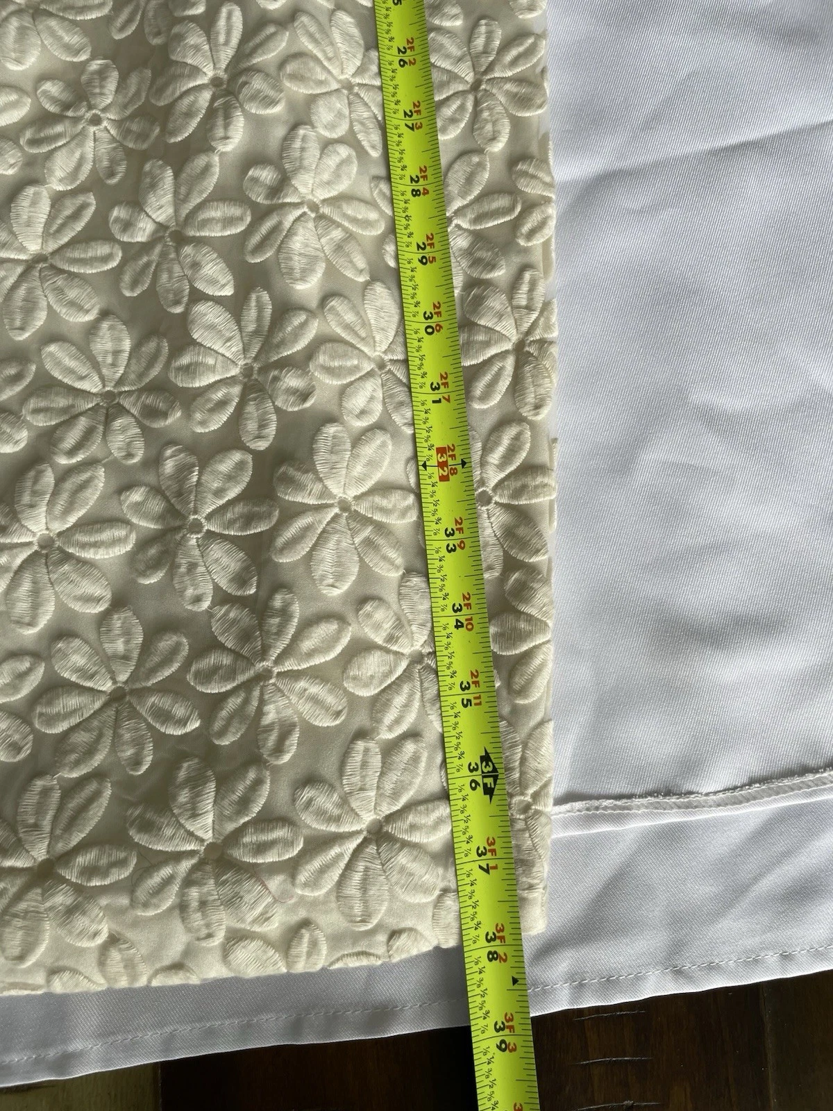 OFF WHITE Abito tubino M bianco sporco margherita pizzo taglia 8 nuovo con etichetta