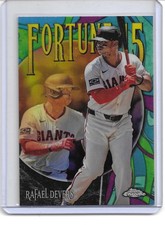 2025 Topps Chrome Update Series Rafael Devers Fortune 15 Insert #F15-12