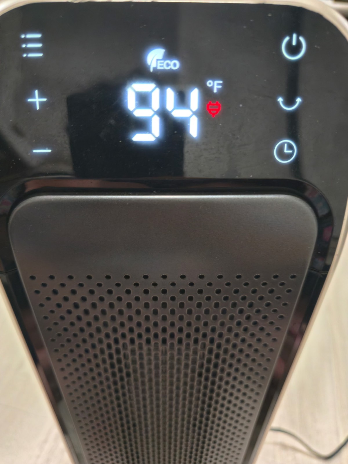 Dreo 25" Fast Heating Indoor Space Heater with Remote & Safety Features - Silver