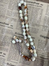 Luxury Marble Misbaha - 33 Prayer Beads - Islamic Tasbih Rosary - Handmade Tasbe