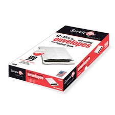 Quality Park Tyvek 12" x 15 1/2" Envelopes, Self-Adhesive, White, Box Of 100