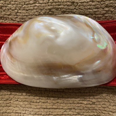 Vintage Woven Stretch Statement Belt Mother-of-Pearl Seashell Buckle 1980s Vintage 70s 80s Mother of Pearl Shell Belt Braided Cord Belt  main image 4