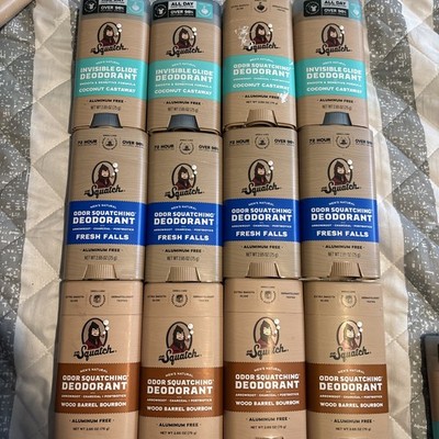 12- Dr. Squatch Men s Natural Deodorant Aluminum Free 2.65oz New 3 Kinds