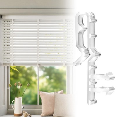 12 Pcs Valance Clips for Blinds, 2-1/8 Inch Hidden Channel Inch, Clear