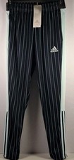 adidas HC1311 Boys' Small Tiro VIP Pants, Blue w/Pin Stripes