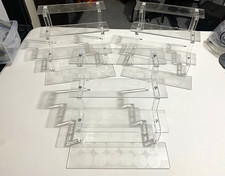3x Clear Acrylic 4 Tier Display Stands Risers Miniatures Models Figures 9”