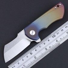 TC4 Titanium Handle S35vn Blade Pocket Folding Tactical Knife Bearing flipper