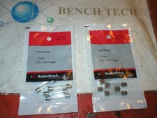 New 2 - Radioshack 270-1005 Pk Of 4 Fast Acting 1 Amp 250 Volt Fuses
