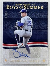 Bobby Miller 2025 Panini Boys Of Summer American Glory Holo Gold Auto /10 AGS-BM
