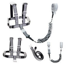 Toddler Leashes  Anti Lost Wrist Link for Kids, 4 in 1 Kid Harness Black