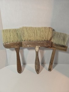 Vintage Paint/Wallpaper/Masonry Brushes Set Of 3.