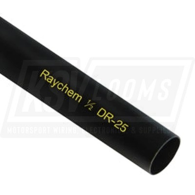 1/2'' Raychem DR-25 Yellow Label Heat Shrink Tubing by TE Connectivity x 10 feet