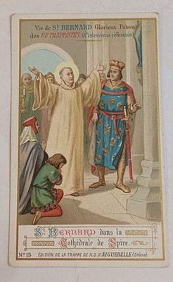 Altes Andachtsbild Leben des heiligen Bernhard Nr. 15 (Ausgabe Aiguebelle)