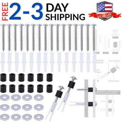 120 Pieces Pegboard Mounting Kit Wall Peg Boards Installation Accessories Peg...
