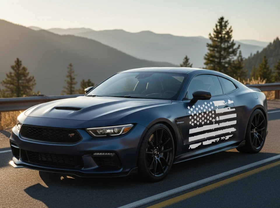 American Flag Vinyl Decal for Truck Car Boat RV SUV VAN Trailer – MADE IN USA - Image 4 of 4