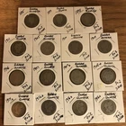 15 Silver Barber Quarters