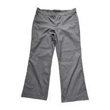 Womens Lee Pants Trouser Size 16 Light Gray Regular Fit Mid Rise Flex Motion