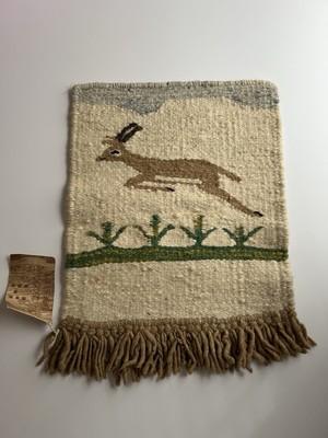 Vintage Wool African Tapestry Wall Hanging Art Rug by Eastgate Masana; Boho Chic