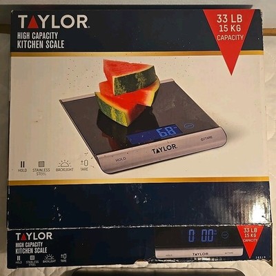 Taylor High-Capacity Kitchen Scale Model 38519 2018 33LBS 15KG Capacity