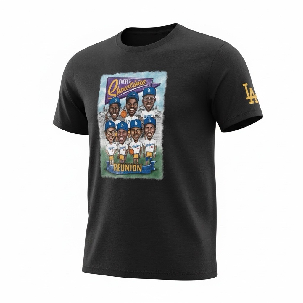 2024 Dodgers Showtime Lakers 配布Tシャツ M 2024 Dodgers Lakers Showtime SGA T-Shirt Medium Kobe Day Stadium