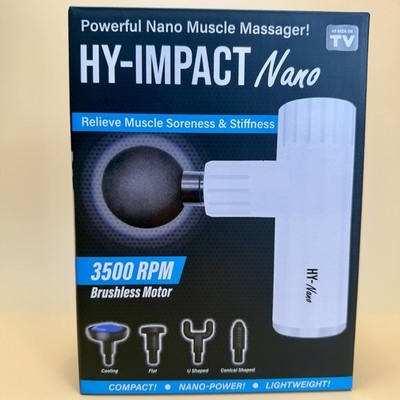 HY-IMPACT Nano Muscle Massager   5 Interchangeable Heads Rechargeable 3500 rpm